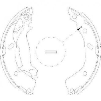 Колодки тормозные барабанные задние Hyundai Getz 1.1 02-10,Hyundai Getz 1.3 02-1 WOKING Z419300 (фото 1)