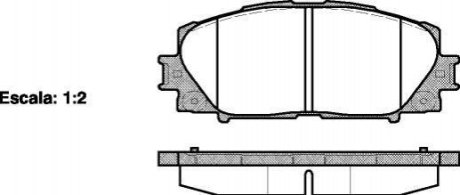 Колодки тормозные дисковые передние Toyota Yaris 1.0 05-,Toyota Yaris 1.0 10- (P WOKING P1324300 (фото 1)