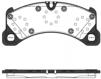 Колодки тормозные дисковые передние Porsche Cayenne 3.0 10-,Porsche Cayenne 3.6 WOKING P1245350 (фото 1)