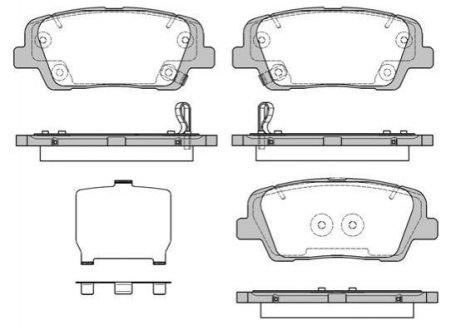 Колодки тормозные дисковые задние Hyundai Santa fe iii 2.0 12-,Hyundai Santa fe WOKING P1374309
