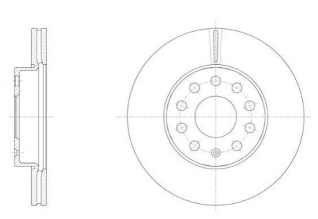 Тормозной диск (передний) AUDI A3/SEAT LEON/SKODA OCTAVIA /VW GOLF VII 1.2-2.0 13- WOKING D61586.10 (фото 1)
