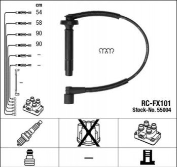 Комплект проводов зажигания NGK 55004