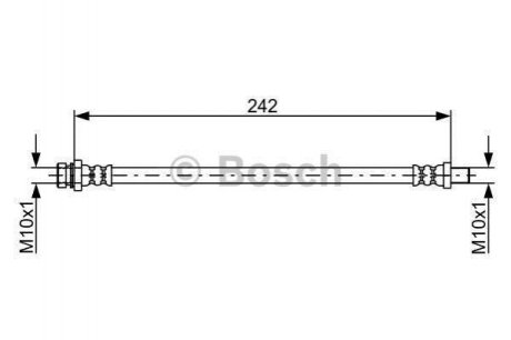 Шланг торм. задний KIA MAGENTID I -05 Bosch 1987481895 (фото 1)