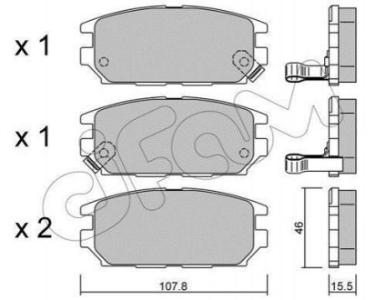 Колодки тормозные задние. Galant/Lancer/Space Wagon (89-05) CIFAM 822-483-0