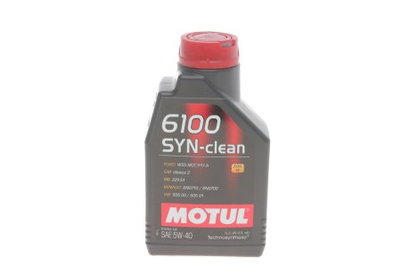 Масло 5W40 6100 SYN-clean (1л)) (BMW LL-04/GM-OPEL dexos2TM/MB 229.51/VW 505 00/505 01) MOTUL 854211