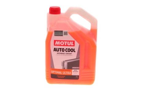 Антифриз (оранжевий) G12 Plus (5L) Auto Cool Optimal Ultra (1:1= -41°C)/(109143) MOTUL 818106
