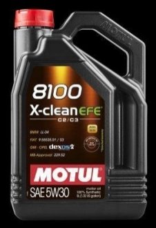 Моторное масло/8100 X-CLEAN EFE SAE 5W30 (5L) 81405 MOTUL 107206