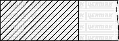 Комплект поршневих кілець OPEL ASTRA F 1.8 (82.1/0.5) (1.5/1.5/3) YENMAK 91-09218-050 (фото 1)