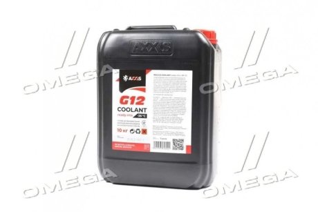 Антифриз RED G12+ Сoolant Ready-Mix -36°C <> (красный) (Канистра 10кг)) Axxis AX-P999-G12R RDM10