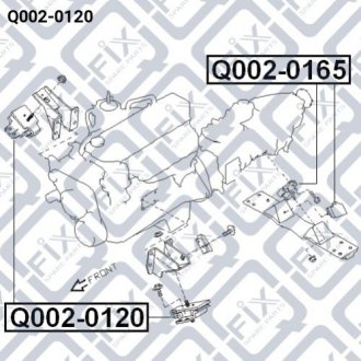 Подушка двигуна передня Q-FIX Q002-0120 (фото 1)