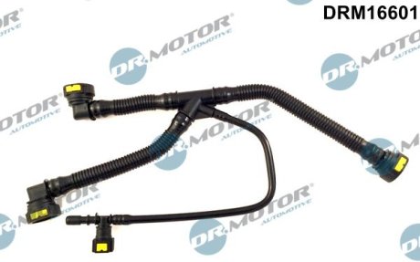 Шланг вентиляції пластиковий з фітингами Dr.Motor Automotive DRM16601