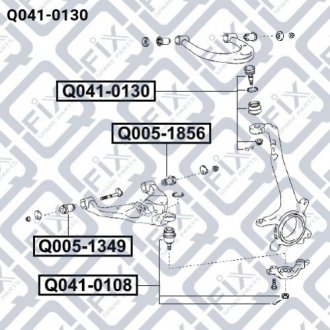Опора шаровая переднего верхнего рычага Q-FIX Q041-0130 (фото 1)