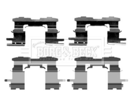 Ремкомплект тормозных колодок BORG&BECK BORG & BECK BBK1216 (фото 1)