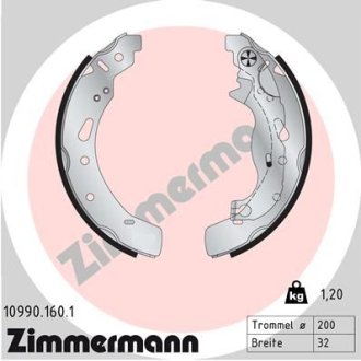 Тормозные колодки барабанные ZIMMERMANN Otto Zimmermann GmbH 109901601
