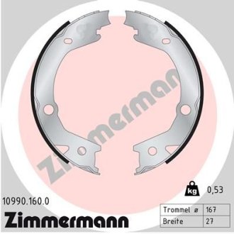 Тормозные колодки барабанные Otto Zimmermann GmbH 109901600 (фото 1)
