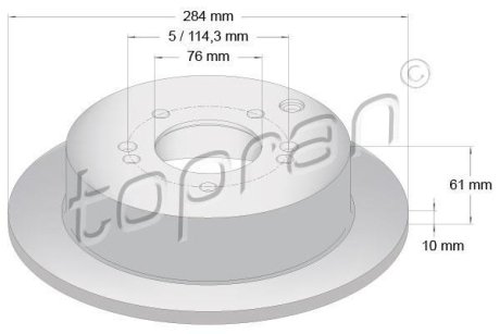 Тормозные диски Topran (Hans Pries) 820378 (фото 1)