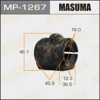 Втулка стойки стабилизатора передн FORD FIESTA, FUSION 02- MAZDA CX-5 M Masuma MP1267 (фото 1)