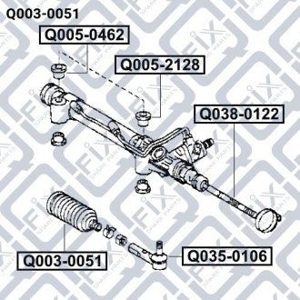 Пильовик рульової рейки Q-FIX Q003-0051